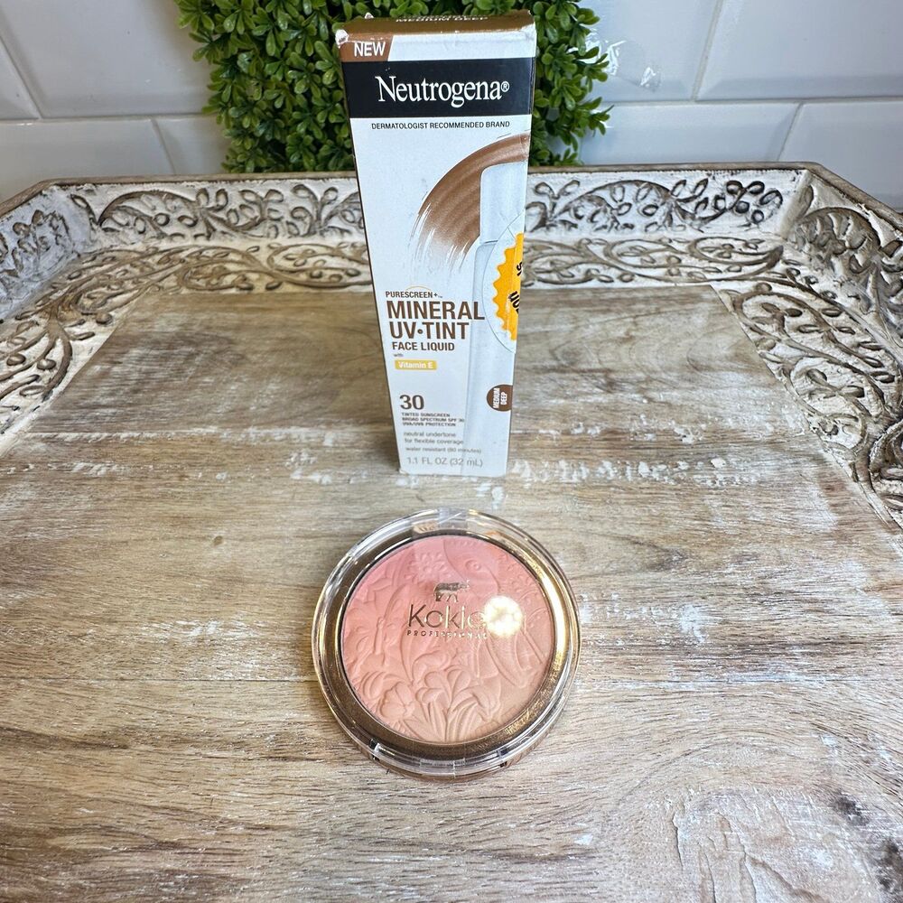 Neutrogena UVA/ UVB SPF 30 Tinted Face Sunscreen and Kokie Blush Bundle - Picture 12 of 12
